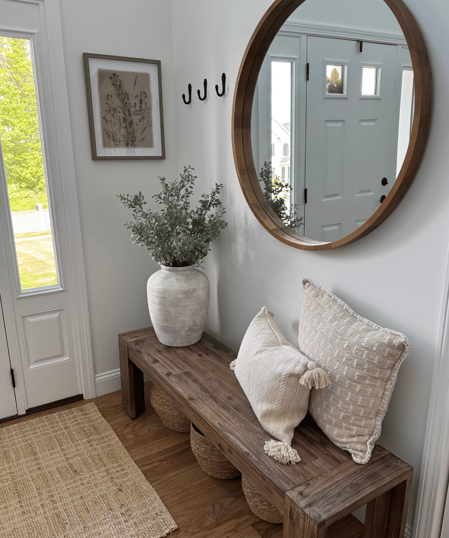 Light-filled entryway designed to make a strong first impression