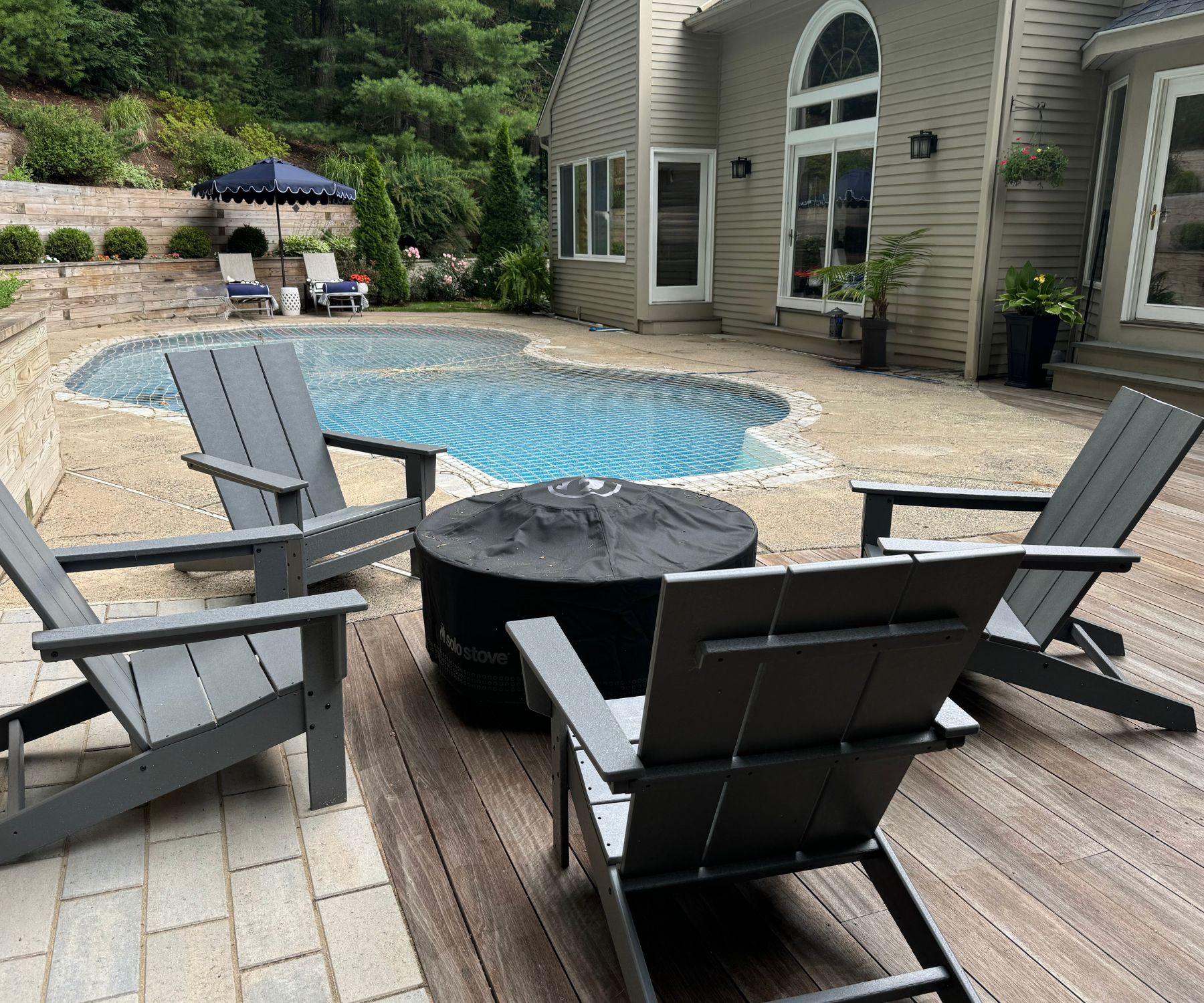 Backyard outdoor retreat designed by HB Stevens Interior Design